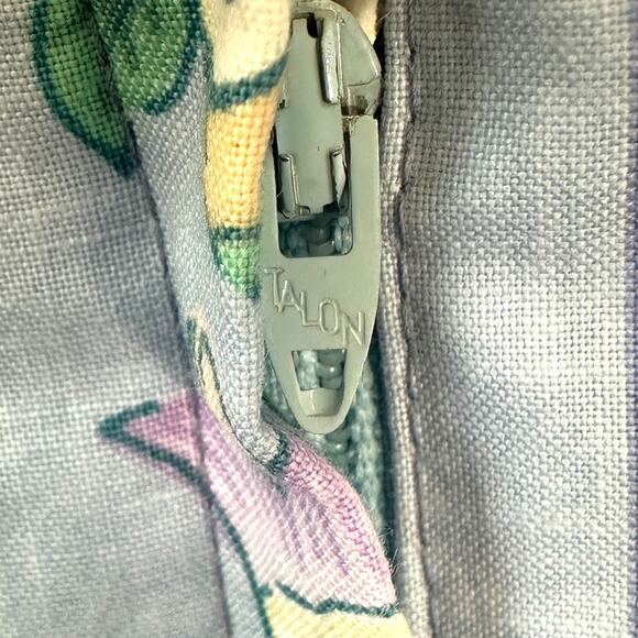 Vintage Blair Woolverton Floral Fit & Flare Midi Dress Statement Shoulder Large - Picture 10 of 11